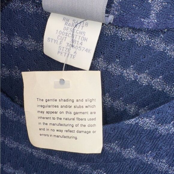 Rabbit Rabbit Rabbit Vintage Long Sleeve Button Front Denim Dress Petite Size 6 - Picture 4 of 14